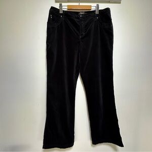 Tribal | Black Velvet Wide Leg Pants | Size 12